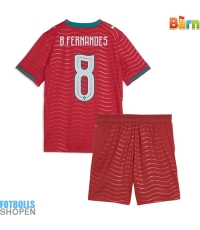 Billiga Portugal Bruno Fernandes #8 Hemmatröja Barn VM 2026 Kortärmad (+ Korta byxor)